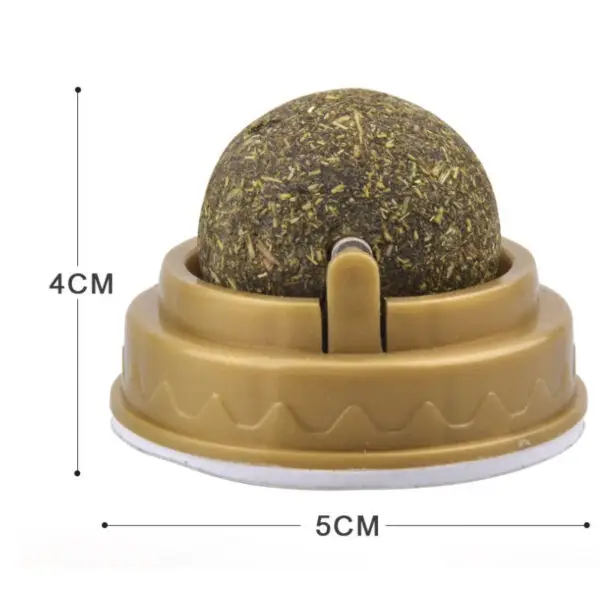 Catnip Ball Toy That Cleans Teeth While Making Your Cat Happy – Rotating Mint-Flavored Natural Dental Treat - Image 4